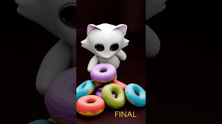 How to make cute 3D donuts in Blender #blender #3danimation #tutorial