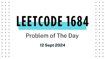 LeetCode 1684: Count the Number of Consistent Strings | C++/Java Solution  | Problem of Day(12 Sept)