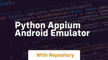 python appium android emulator