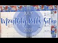 July Budget | Bills Setup in my Budget Planner | Kaycee Leigh Design