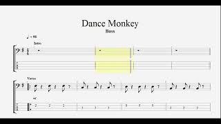 Dance Monkey by Tones and I (Key of Em) - Bass Play Along