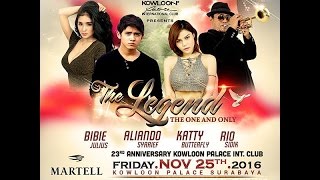 Friday : november 25,2016. kowloon palace international club surabaya
proudly present the one and only 23rd anniversary...