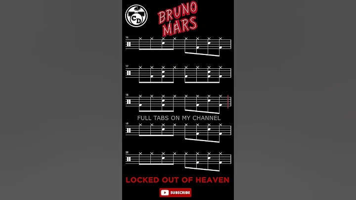 Locked Out of Heaven #drumtabs 🥁