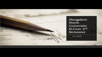 Bangalore North university B.com 3rd Semester Syllabus NEP