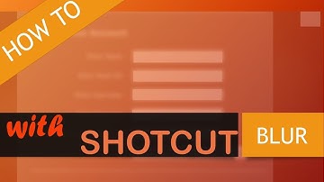 Blur with Shotcut