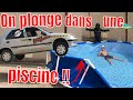 On plonge dans une piscine   tout va bien