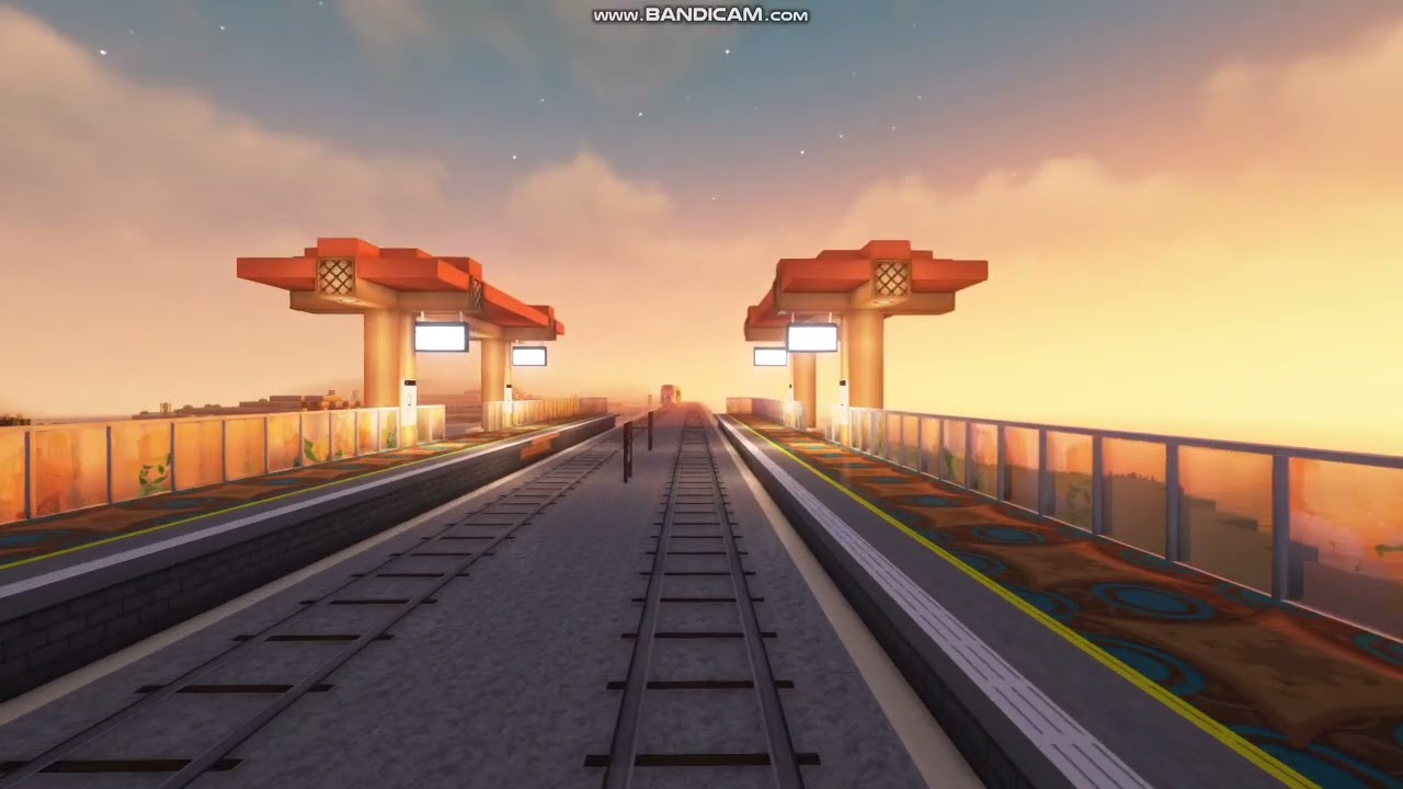 Southpark Metro Linie 20 Mitfahrt im Sonnenuntergang - Minecraft MTR Mod