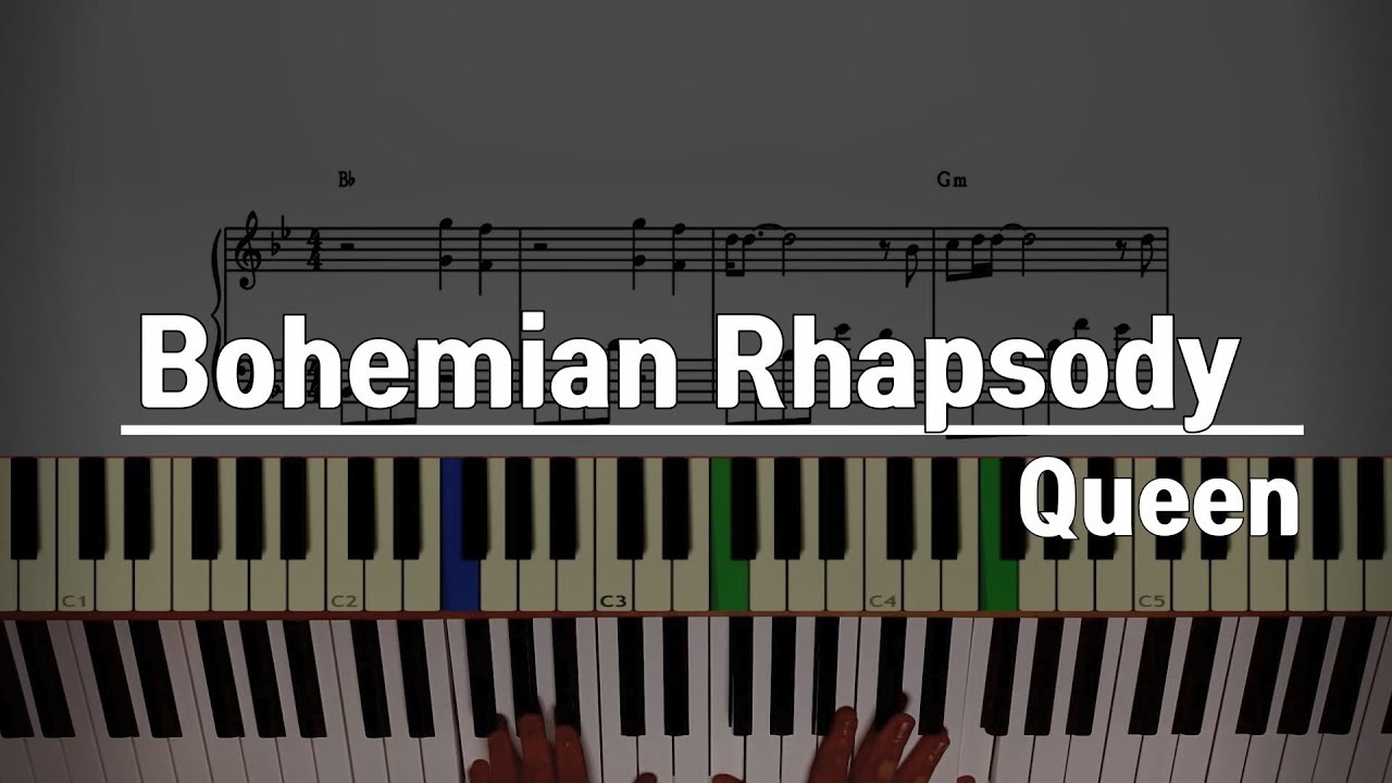 [튜토리얼] Queen(퀸) - Bohemian Rhapsody (보헤미안 랩소디) Easy Piano Sheet 쉬운 피아노