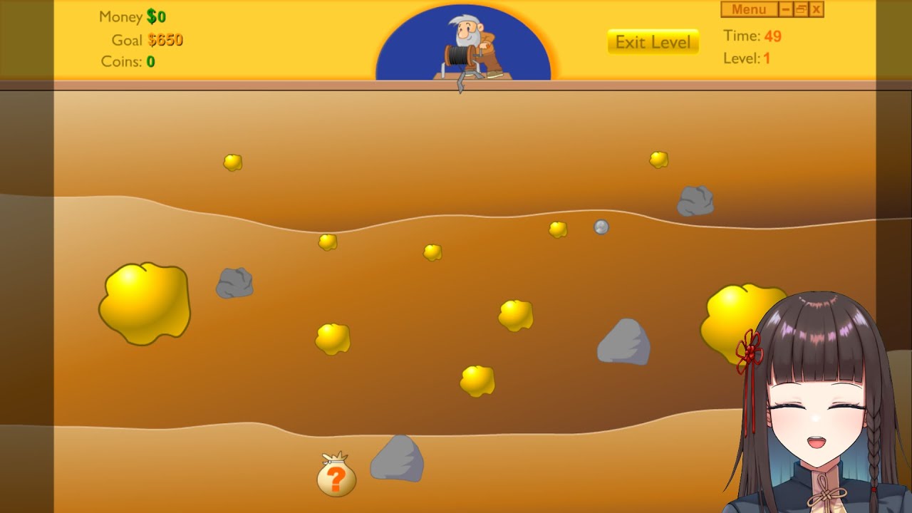 [Vtuber李亭襄] 經典的Flash小遊戲！20年前網頁常駐的排行熱門：掏金礦/黃金礦工 (Gold  Miner)以銅板價上架Steam啦！平台:PC Steam 語言:英文