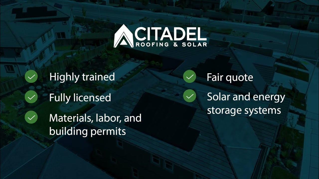 Residential Roofing Citadel Roofing & Solar Vacaville, CA YouTube
