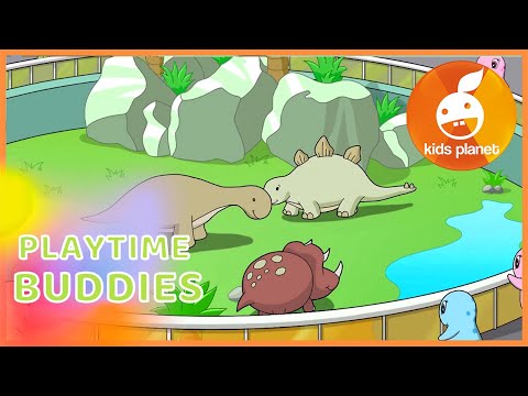 PLAYTIME BUDDIES | Educational cartoons for children | Funny cartoons in English | Dinosaurs cartoon