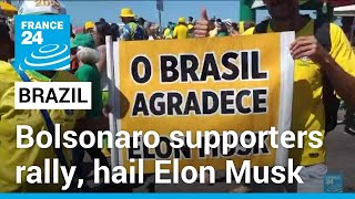 Bolsonaro supporters hail Elon Musk at Rio rally • FRANCE 24 English