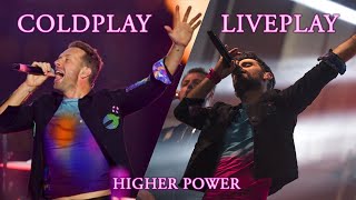 COLDPLAY HIGHER POWER LIVE | side by side comparison with LIVEPLAY [tribute]