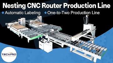 2024 Nesting CNC Router Machine for Panel Furniture Automatic Labeling Production Line