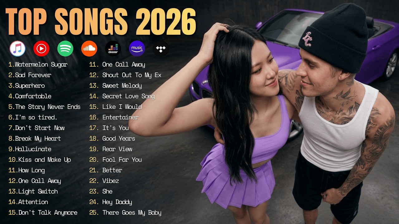 Top 20 Pop Songs 2026 ♫ Bruno Mars, Lady Gaga, Dua Lipa, Justin Bieber, ROSÉ ~ Best Spotify Songs