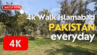 🇵🇰 ISLAMABAD PARK WALKING TOUR,  ISLAMABAD CITY WALK, 4K60FPS