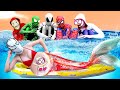 Superheros all story 2 beautiful mermaid in pool  spider man coming special action