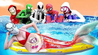 SUPERHERO's ALL STORY 2|| Beautiful Mermaid in POOL - SPIDER MAN COMING (Special Action)