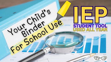 Your Child Binder For School Support - IEP Student