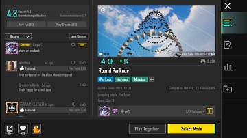 BGMI Round Parkour ⚡ BGMI WOW PARKOUR MODE (28927)