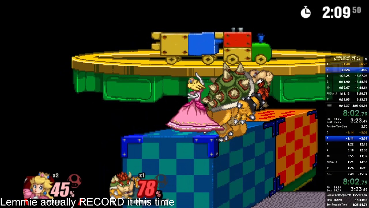 SSF2 Speedrun all events S rank 2:39:14.30 (former WR)