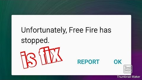 Unfortunately,Free Fire has stopped. Hone Wali problem Kare do minute mein solve