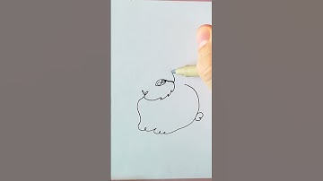 How to draw easy cute bunny Easter rabbit one line art quick draw simple drawing tutorial