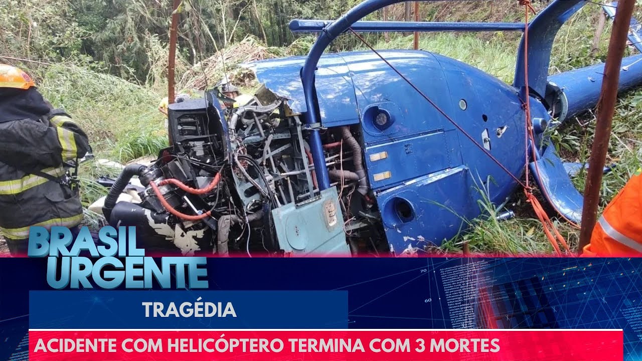 Helicóptero cai no Rio de Janeiro e deixa três mortos em Guaratiba | Brasil Urgente