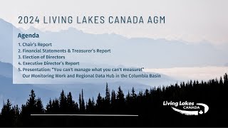 Living Lakes Canada's 2024 Annual General Meeting