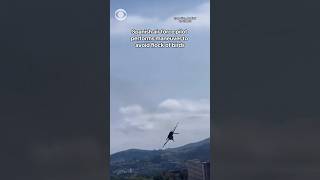 Spanish Air Force Pilot Performs Maneuver To Avoid Flock Of Birds shorts