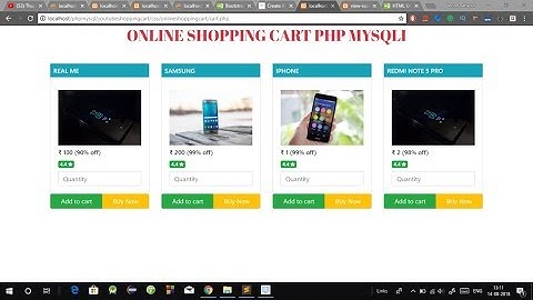 Create simple eCommerce Shopping Cart using PHP and MySql in Hindi [with Source Code]