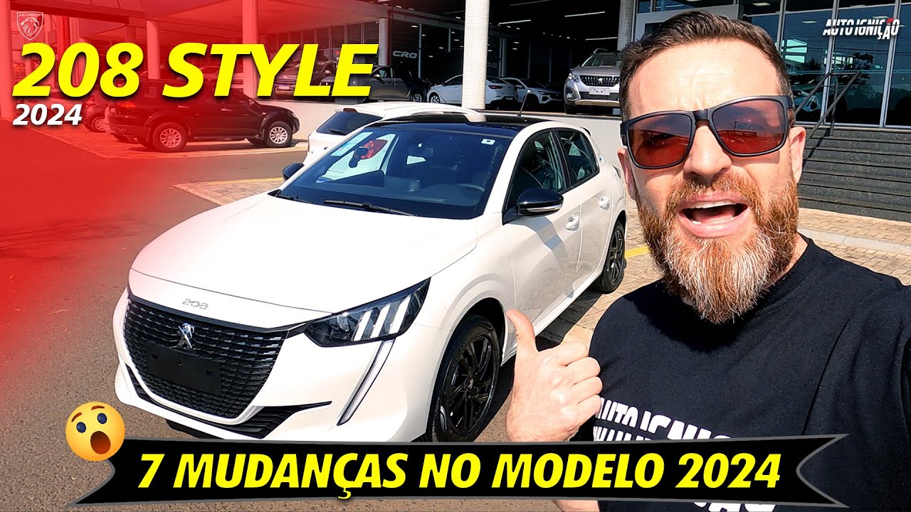 ⁣PEUGEOT 208 STYLE 2024 - Agora Com Muitas Melhorias Internas!