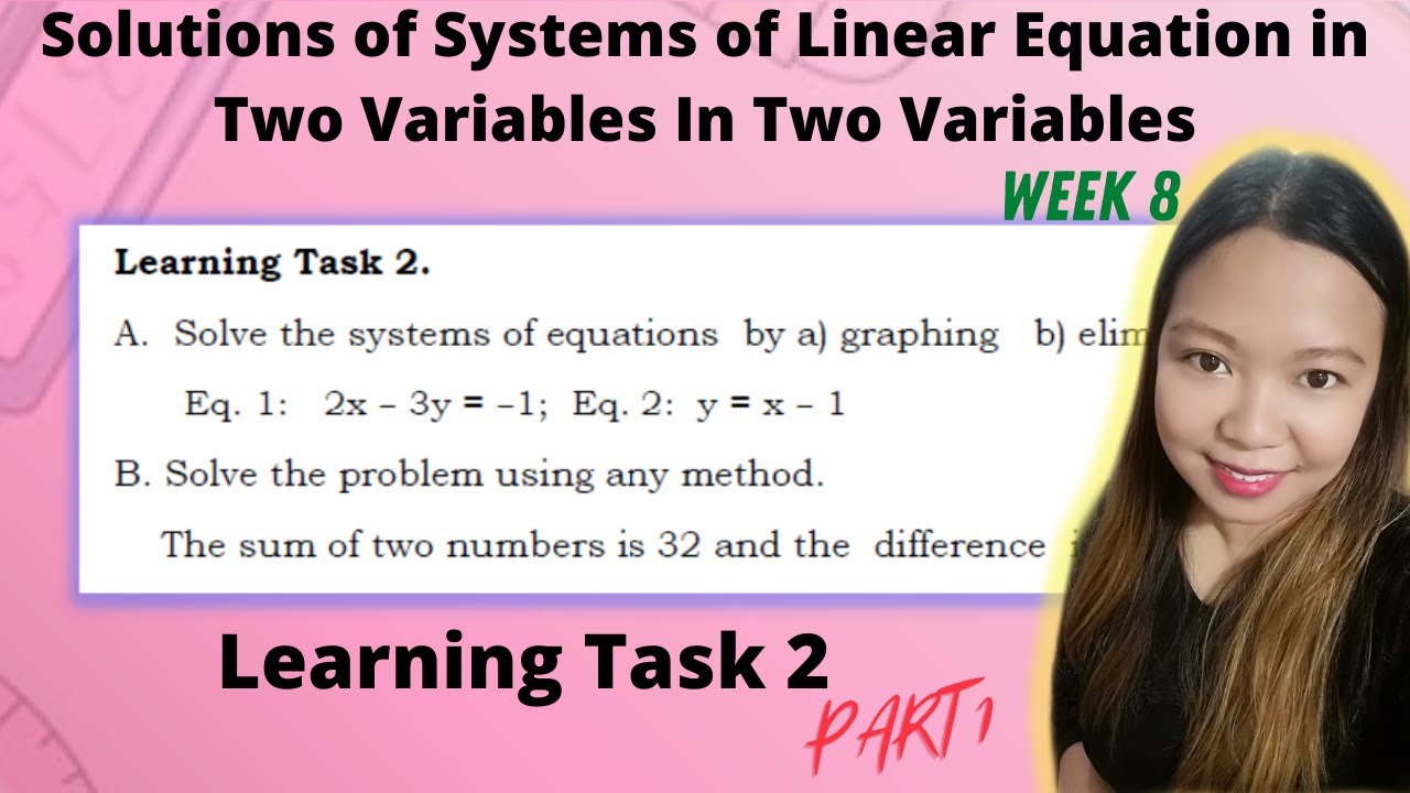 Solutions of Systems of Linear Equation in Two Variables In Two ...