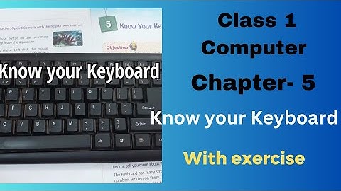 Know your keyboard| chapter 5 | computer| class 1 | types of keys