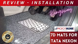 7D mats for Car | 7d mats for Tata Nexon | 7d mats installation | Kingsway 7d mats MOTORHUNK