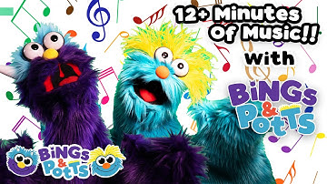 Song Compilation - Bings and Potts Puppet Show -  Nursery Rhymes for Kids and Toddlers