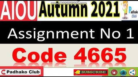 ⏩ AIOU Code 4665 Solved Assignment No.1 Autumn 2021 || Level: MSc Pakistan  studies