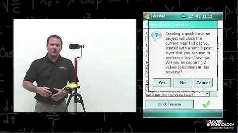 ArcPad LaserGIS TruPulse Training 7 -- Performing a Quick Traverse with LaserGIS