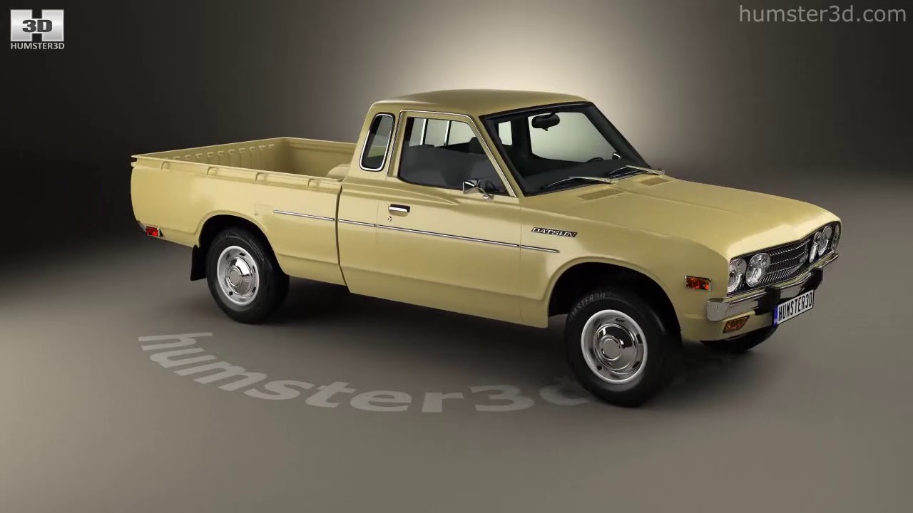 Datsun 620 King Cab 1977 3D модель - Скачать Пикапы на 3DModels.org