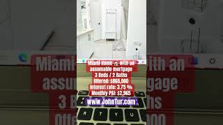Miami Home With Assumable MortgageNE 170TH ST, NORTH MIAMI BEACH FL 3 Beds / 2 baths