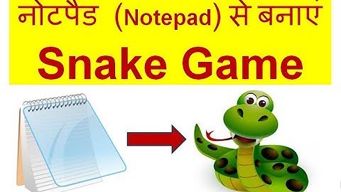 How to make Snake Game with help of NOTEPAD | Rohit Shanu