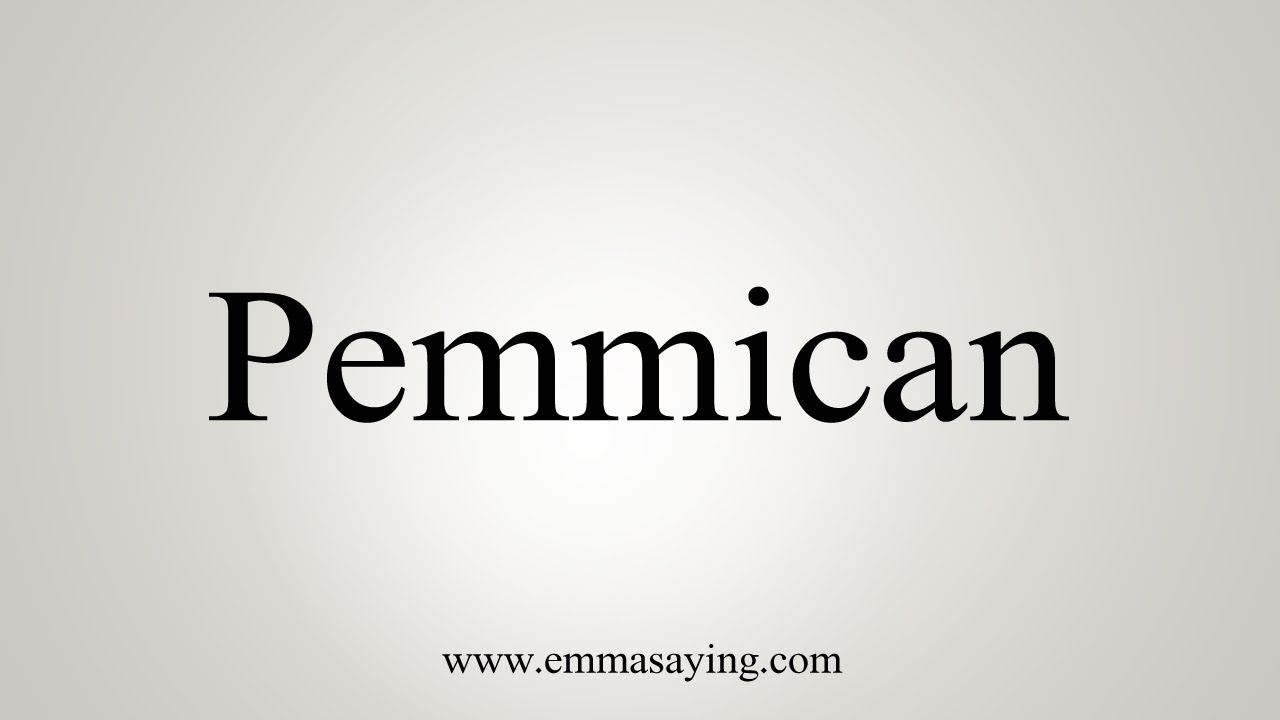 how to say in english jamun How To Say Pemmican