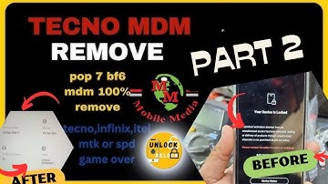 Tecno Pop 7 BF6 MDM Remove Without Pandora BOX 100% Work. [Mobile Media]