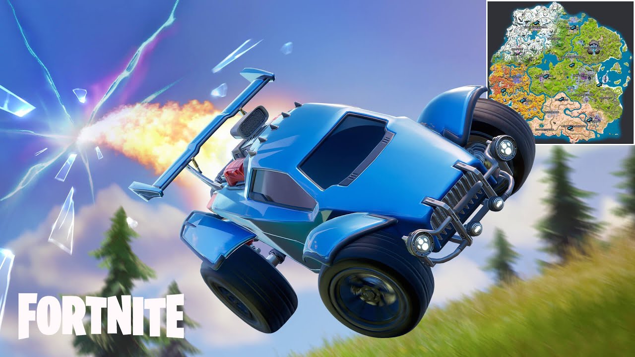 ALL 10 Octane Car Spawn Locations (MAP)! [Fortnite x Rocket League