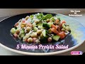 5 minutes protein salad  super healthy chickpea salad recipe asmr recipe trending youtube
