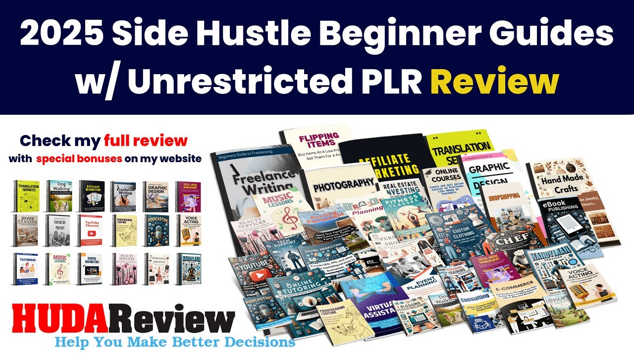 2025 Side Hustle Beginner Guides w/ Unrestricted PLR review | Bundle ... 2025 Side Hustle Beginner Guides w/ Unrestricted PLR review | Bundle ...