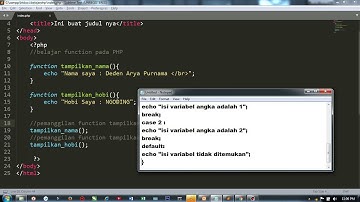 Belajar PHP #9 Switch Case