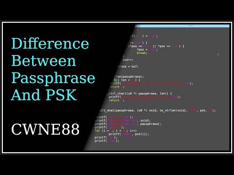 Difference between Passphrase and PSK