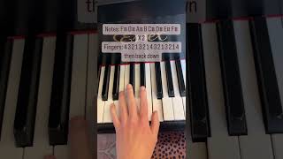 How to Play a 2 Octave F# Major Piano Scale With My LH #Shorts
