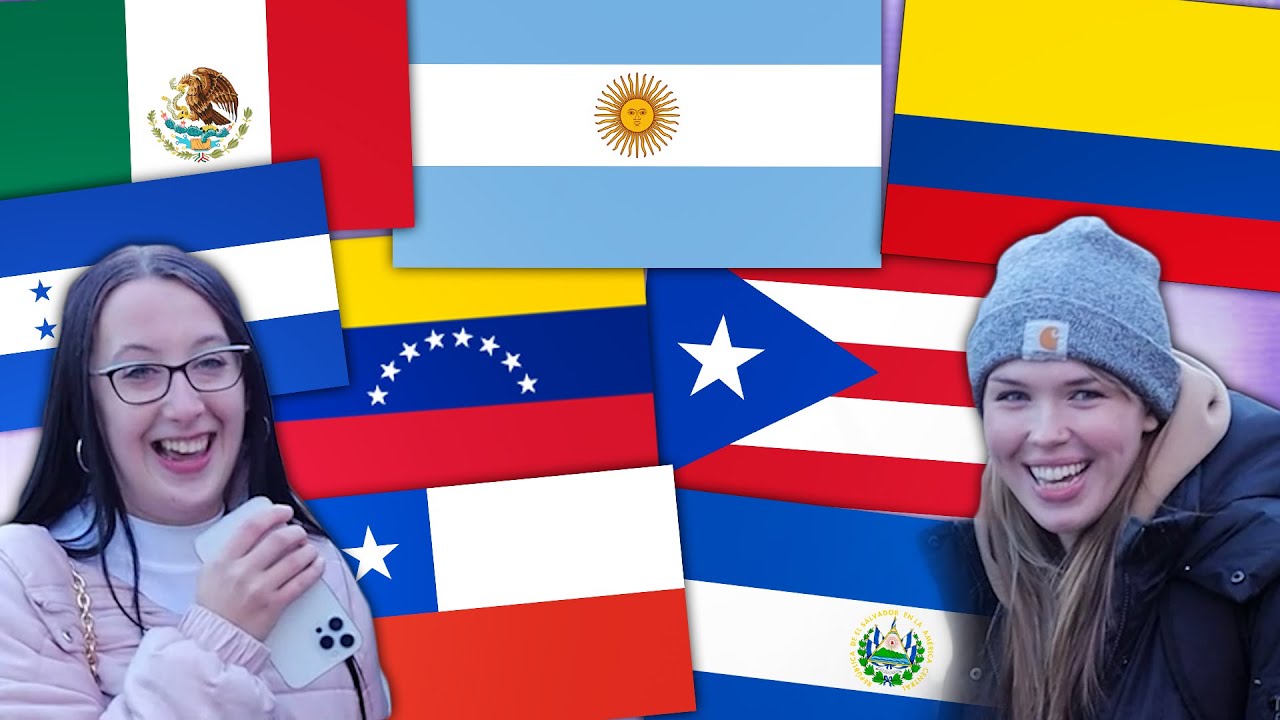 GRINGOS adivinan BANDERAS  🇻🇪🇩🇴🇨🇴🇦🇷🇸🇻
